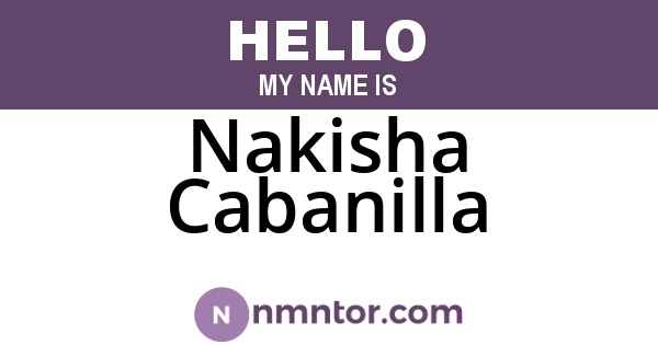 Nakisha Cabanilla
