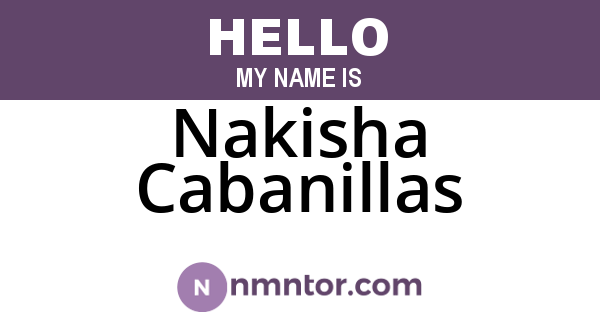 Nakisha Cabanillas