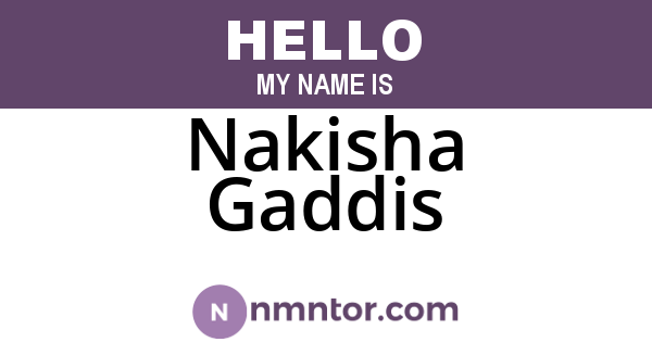Nakisha Gaddis