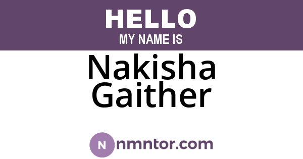 Nakisha Gaither