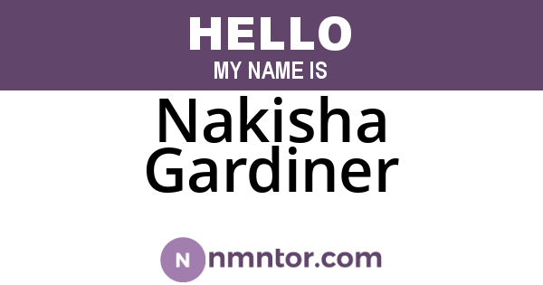 Nakisha Gardiner
