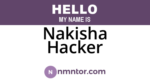 Nakisha Hacker