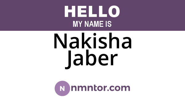 Nakisha Jaber