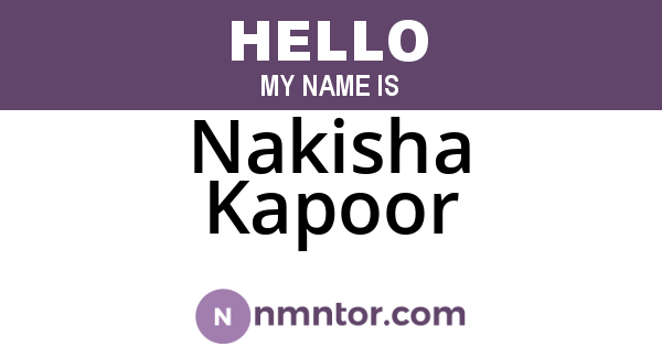 Nakisha Kapoor