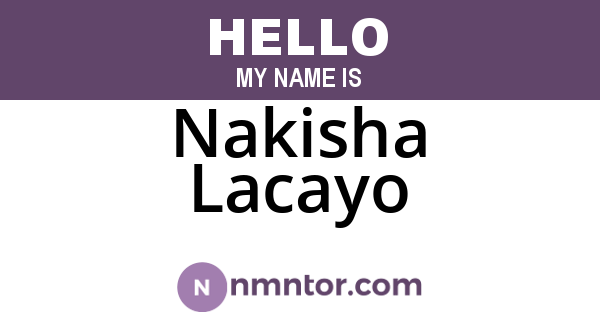 Nakisha Lacayo