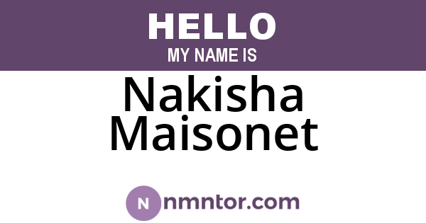 Nakisha Maisonet