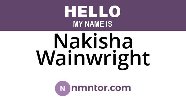 Nakisha Wainwright