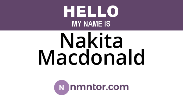 Nakita Macdonald