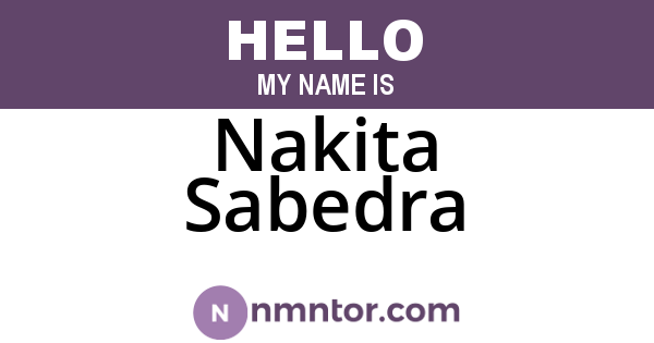 Nakita Sabedra