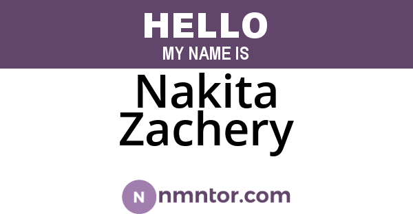 Nakita Zachery