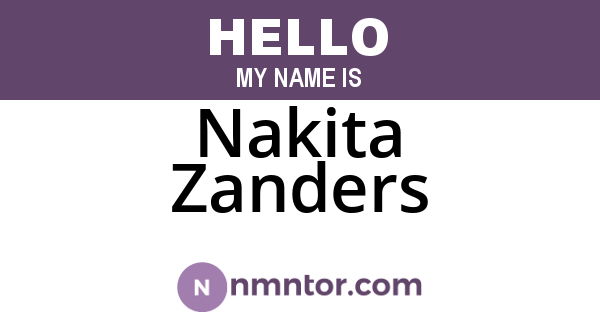Nakita Zanders