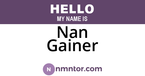 Nan Gainer