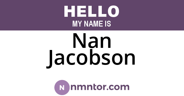 Nan Jacobson