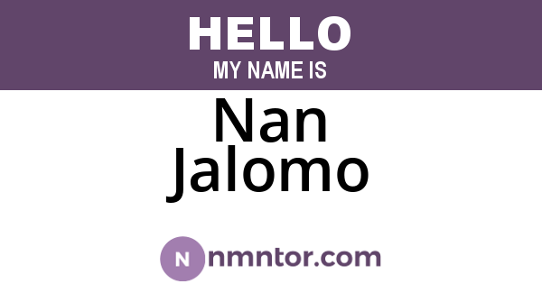 Nan Jalomo