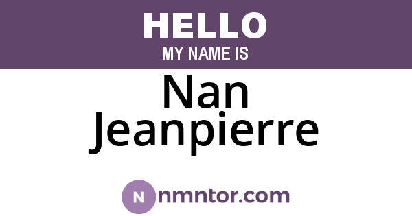 Nan Jeanpierre