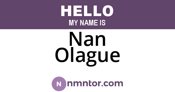 Nan Olague