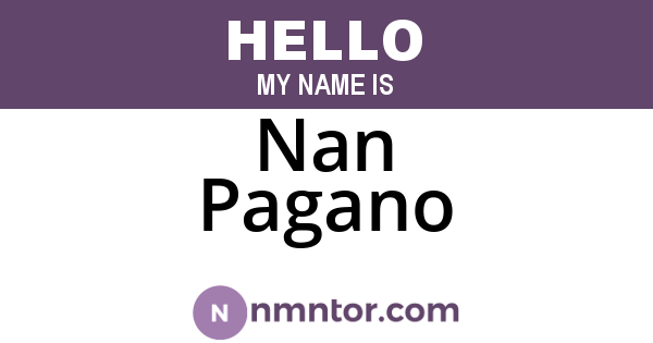 Nan Pagano