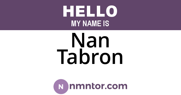 Nan Tabron