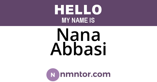 Nana Abbasi