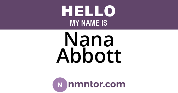 Nana Abbott