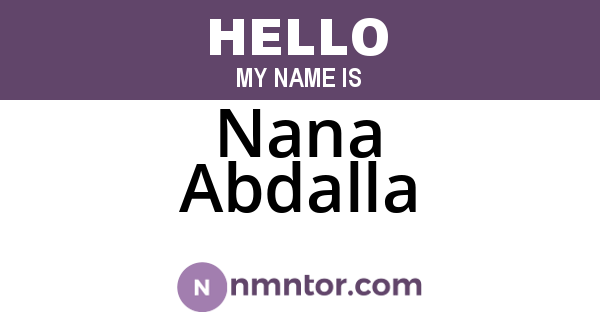 Nana Abdalla