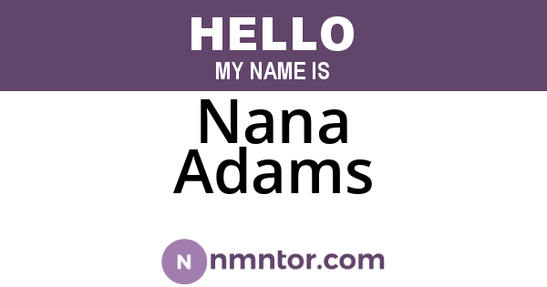 Nana Adams
