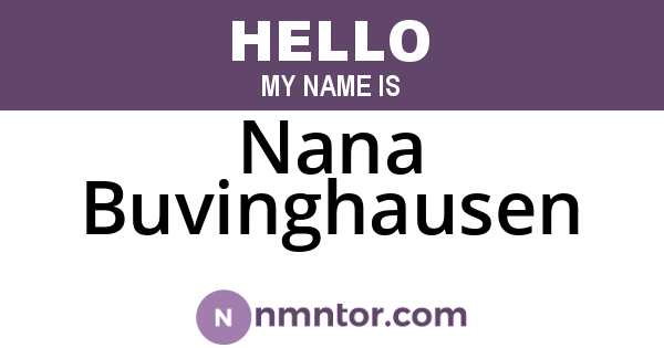 Nana Buvinghausen