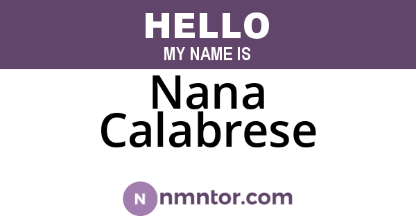 Nana Calabrese
