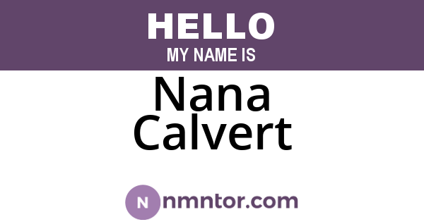 Nana Calvert