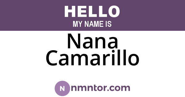 Nana Camarillo