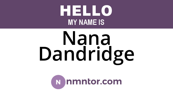 Nana Dandridge