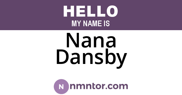 Nana Dansby