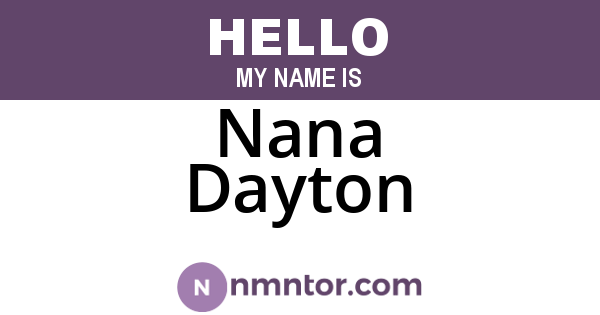 Nana Dayton