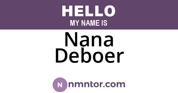 Nana Deboer