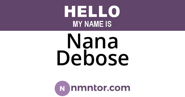 Nana Debose