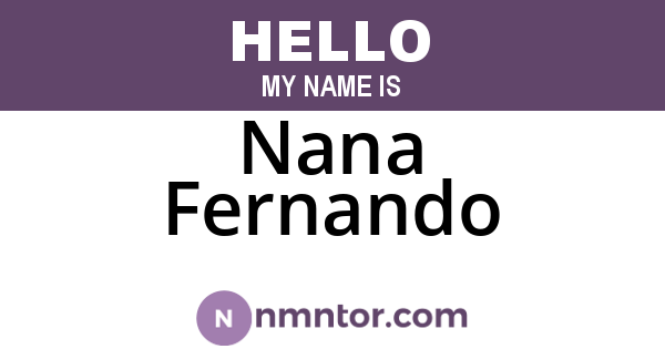 Nana Fernando