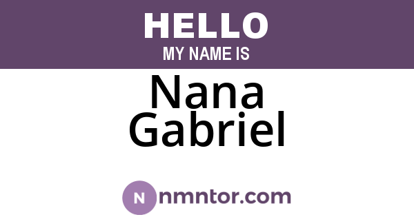 Nana Gabriel