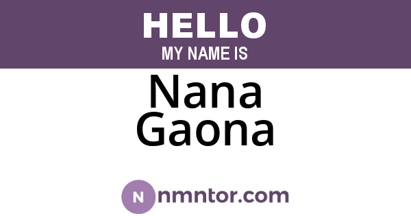 Nana Gaona