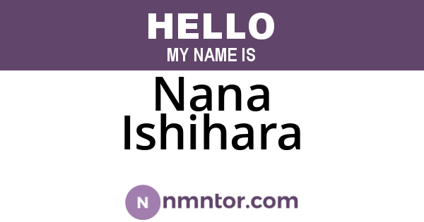 Nana Ishihara