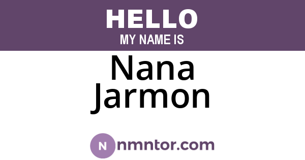 Nana Jarmon