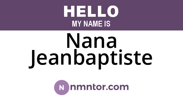 Nana Jeanbaptiste