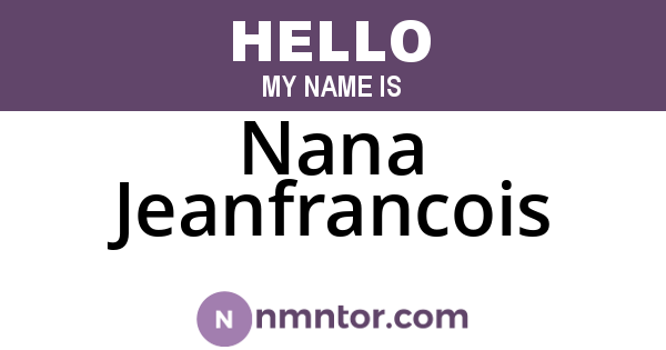 Nana Jeanfrancois