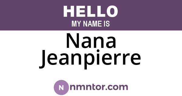 Nana Jeanpierre