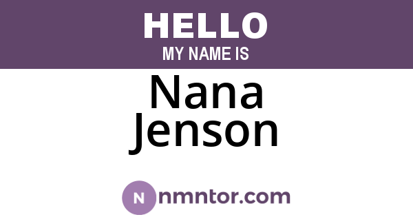 Nana Jenson