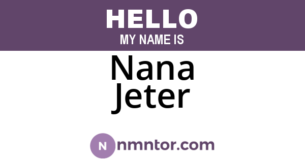 Nana Jeter