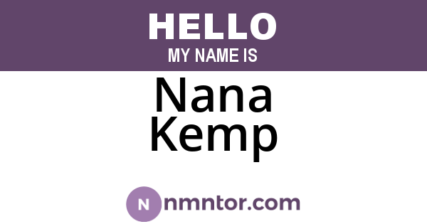 Nana Kemp