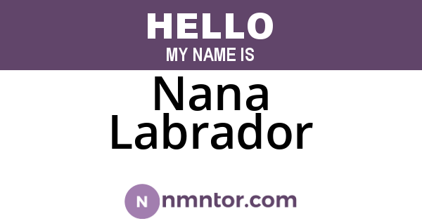 Nana Labrador