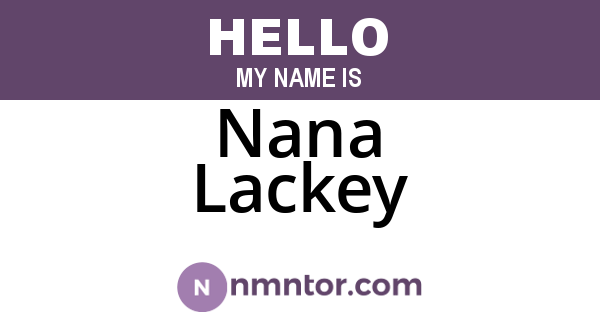 Nana Lackey