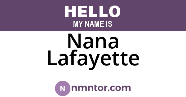 Nana Lafayette