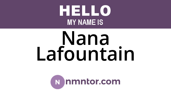 Nana Lafountain